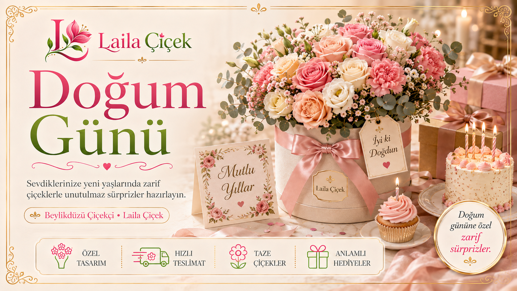 Doğum Günü Çiçekleri | Laila Çiçek