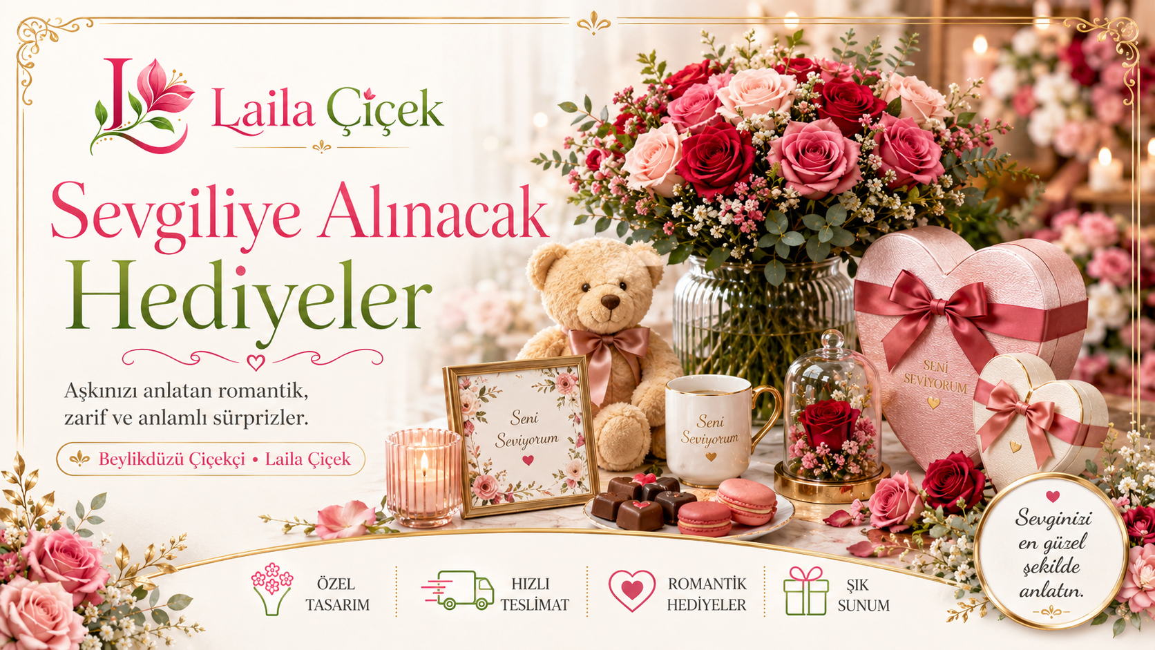 Sevgiliye Alınacak Hediyeler | Laila Çiçek